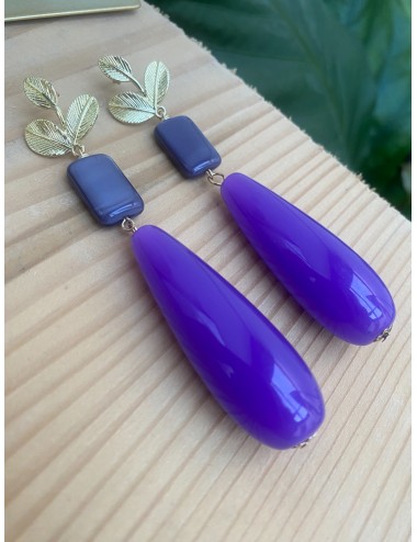 Boucles d'oreilles ASTËR violet